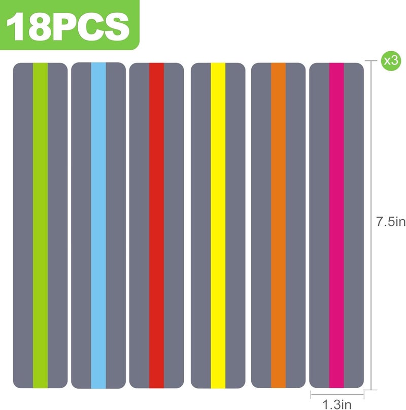 CeroDimo 18 Pcs Guided Reading Strips, Dyslexia Tools, Reading Trackers, Highlight Strips and Bookmarks, Reading Guide, Assorted Colors Help with Dyslexia for Children and Teacher Supply Assistant - Image 2